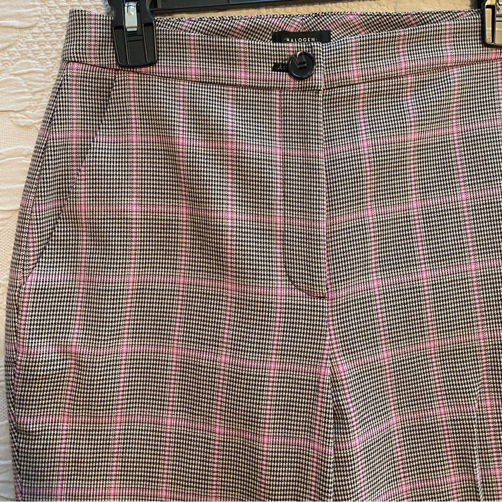 Halogen Work Pant Flared Leg Plaid